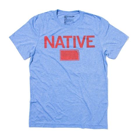 Red Screenprint On Front Unisex And Womens Blue Triblend T Shirt 50