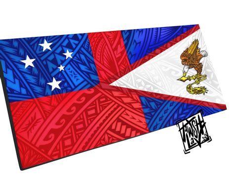 Samoa Mixed Flag Artwork Etsy