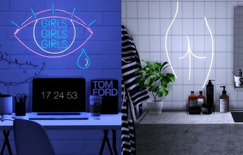 Neon Signs Set 3 Thesims4cc Sims 4 Neon Signs Sims 4 Cc Furniture