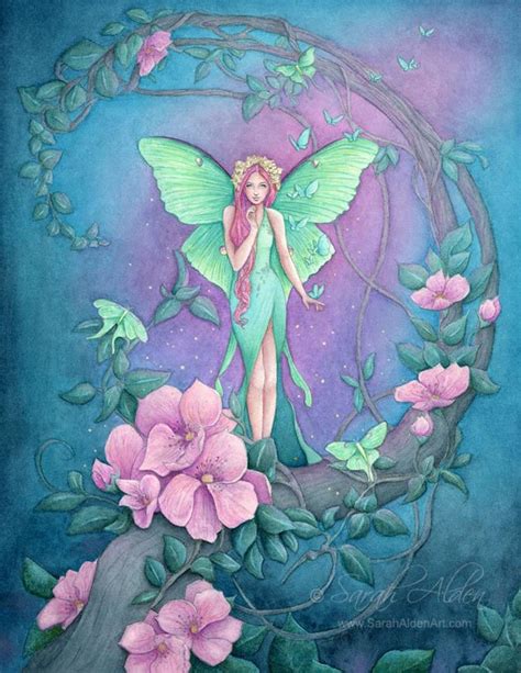 Midnight Garden Fairy Art Fairy Print Fairy Painting Luna Etsy New