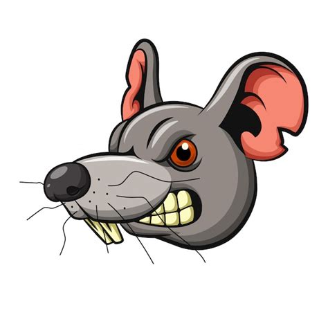 Premium Vector Angry Mouse Head Mascot Design