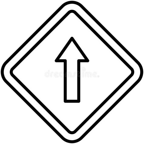Go Straight Sign Icon Traffic Sign Vector Illustration Stock Vector