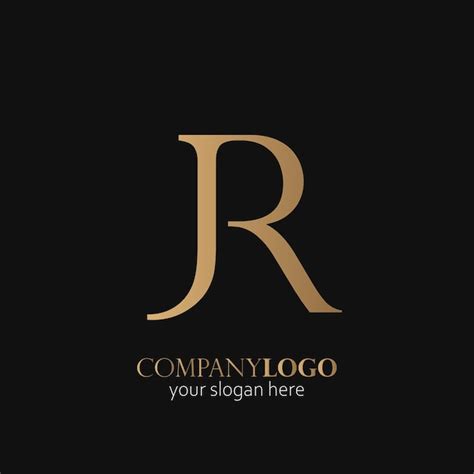 Premium Vector Jr Monogram Logo Elegant Gold