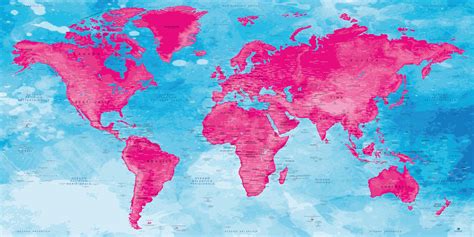 Mappa Del Mondo Su Poster Più Di 30 Modelli Original Map