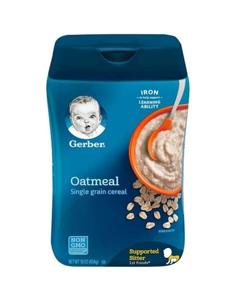 Gerber Gerber Single Grain Oatmeal Baby Cereal 16 Oz Span Elite