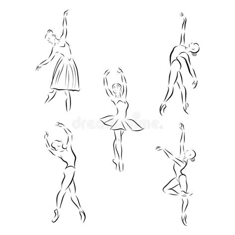 Vector Illustration Of Classical Ballet Figure Ballet Dancer Stock