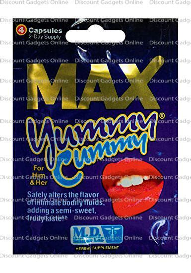 Max Yummy Cummy Pills Oral Sex Cum Semen Sweetener Flavor Improve Taste