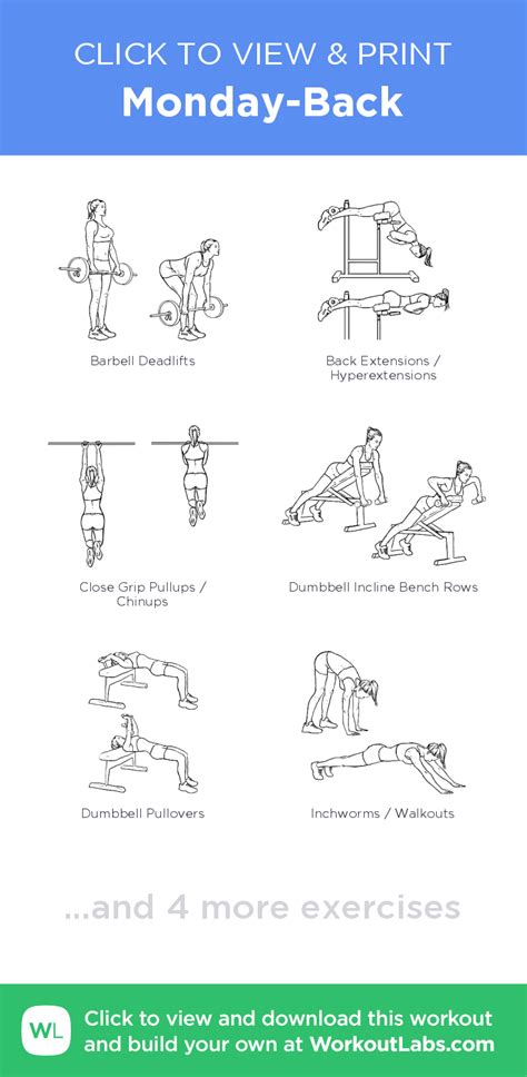 Monday muscles wake up and work those muscles! Monday-Back - click to view and print this illustrated ...