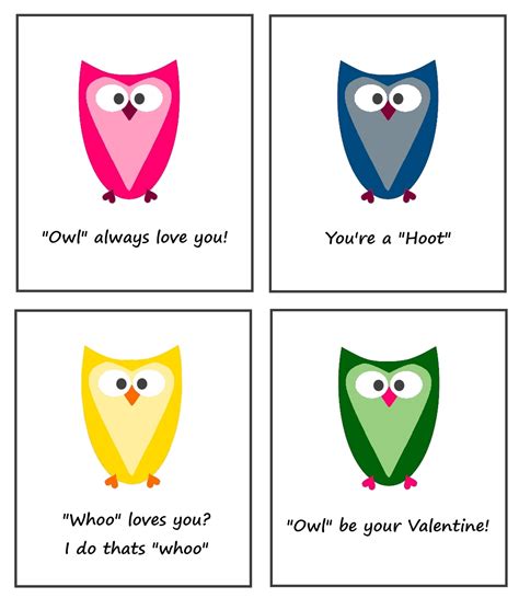 Things To Give A Hoot About Printable Owl Valentines