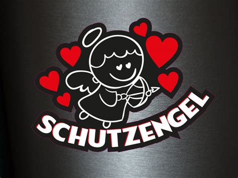 1 X Aufkleber Schutzengel Angel Engel Sticker Tuning Love Liebe Heart