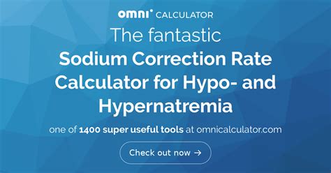 Sodium Correction Rate Calculator