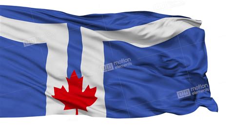 Isolated Toronto City Flag Canada Stock Animation 11663315