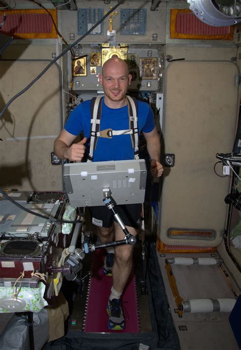 Esa Alexander Exercising In Space