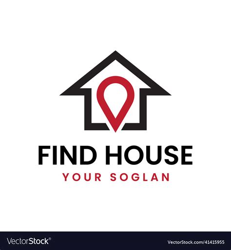 Find Pin House Logo Design Royalty Free Vector Image