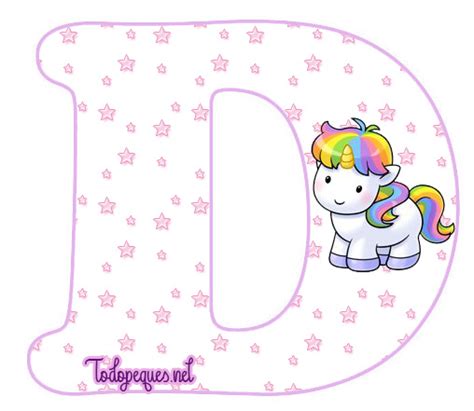 Unicornios Letras Abecedario Para Imprimir Gratis Todo Peques