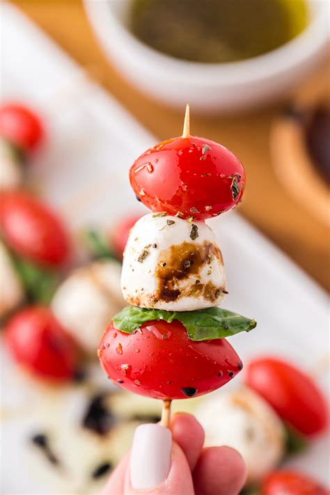 Caprese Skewers With Balsamic Drizzle Princess Pinky Girl