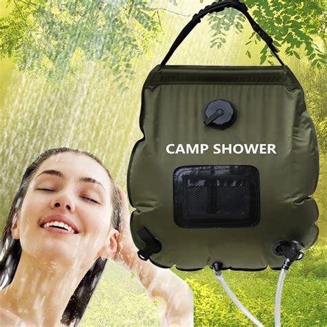 Portable Camp Shower Water Bag Foldable 20L Camping Solar Showers