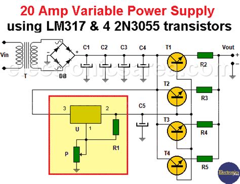 Variable Power Supply Circuit Diagram Using 2n3055 Wiring Diagram And