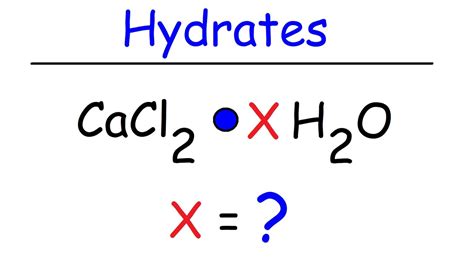 What Is The Formula Of The Cocl2 Hydrate
