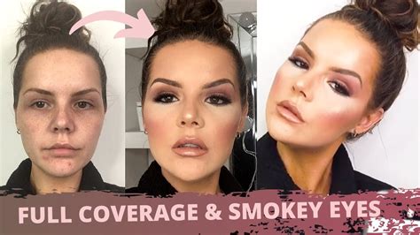 Full Coverage Makeup Tutorial Matte Smokey Eyes Transformation