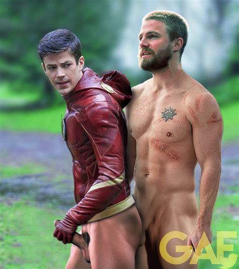 Post 4299314 Arrow Barry Allen Fakes Flash Grant Gustin Green Arrow Oliver Queen Stephen Amell