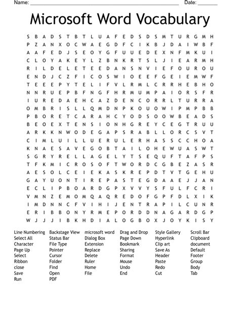Microsoft Word Vocabulary List Template Free Word Template