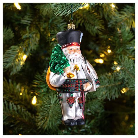 Polish Santa Claus Blown Glass Christmas Ornament Online Sales On