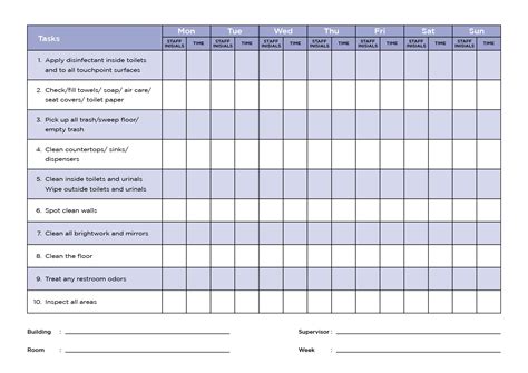 Commercial Kitchen Cleaning Checklist Printable Dandk Organizer My