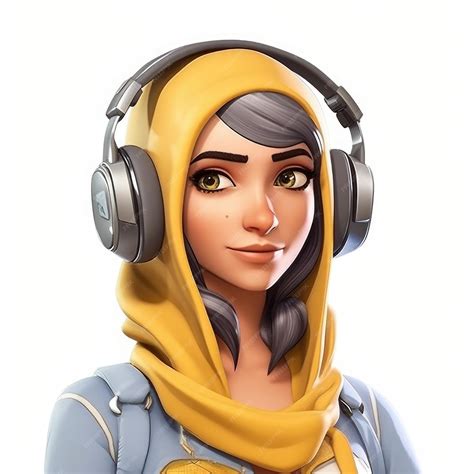 premium ai image techsavvy hijabi arab 3d cartoon character embracing virtual reality