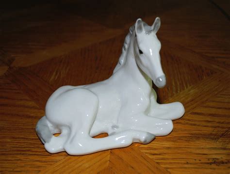 Lomonosov Porcelain Figurine Horse White Hand Painted Beautiful Ebay