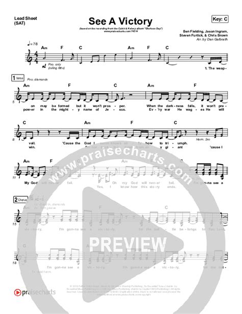 See A Victory Sheet Music Pdf Caleb And Kelsey Praisecharts