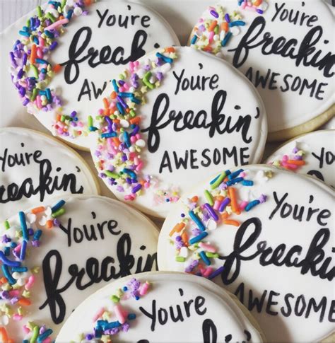 Youre Freakin Awesome Sugar Cookies Birthday Sugar Etsy