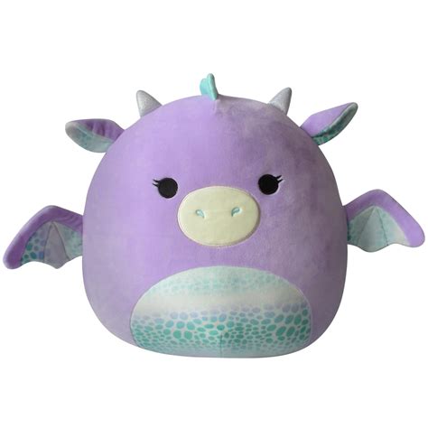 Buy Squishmallows Original 14 Inch Drow Purple Dragon With Teal Scales