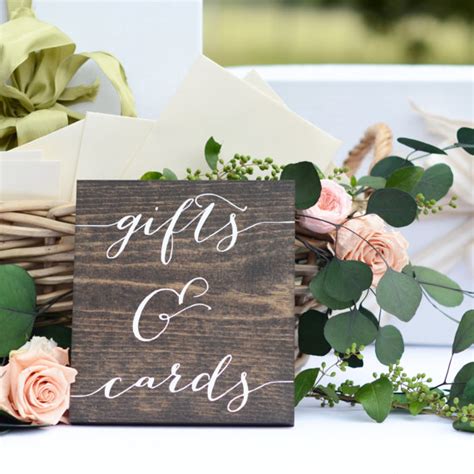 We also love the idea of a custom monogram sign. Gifts and Cards Sign Wedding Gift Table Sign Gifts Sign