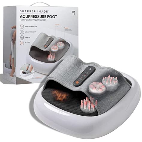 buy sharper image acupoint acupressure foot massager machine w acupressure heat compression