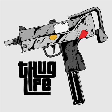 premium vector thug life tshirt design