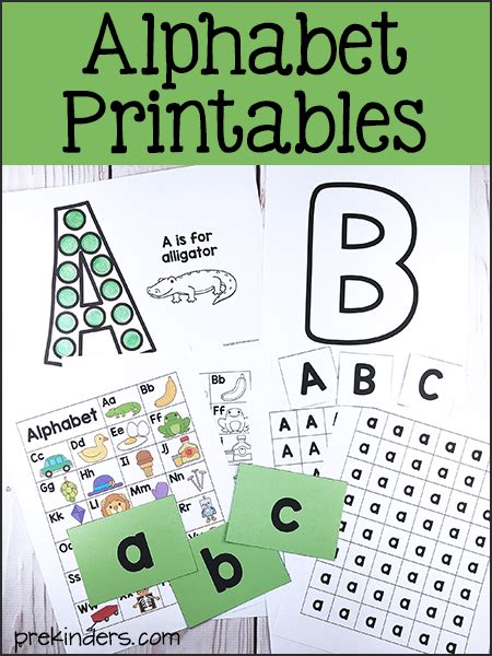 Help your children get plenty of practice writing the alphabet. Alphabet Printables for Pre-K, Preschool, Kindergarten ...