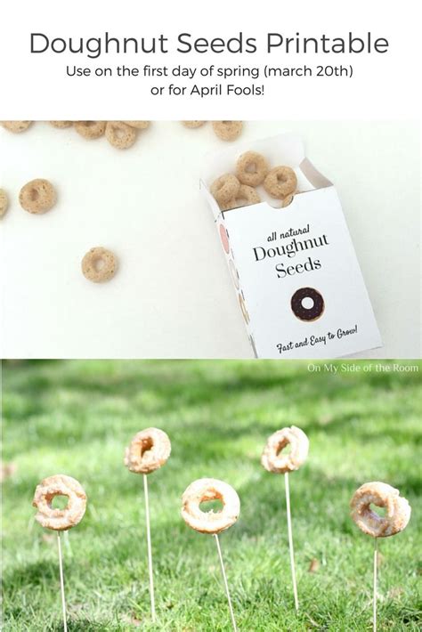 April Fools For Kids Doughnut Seeds April Fools First Day Of
