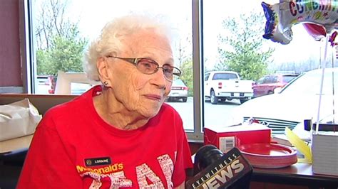 video 94 year old woman celebrates 44 years working at mcdonald s abc news