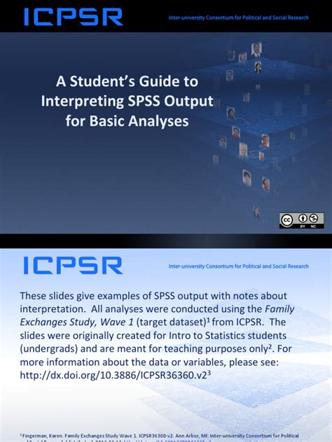 an introduction to interpreting common spss outputs for basic