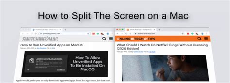 So open that tab in another window. How To Split The Screen on a Mac