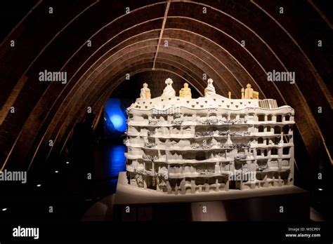 A Scale Model Of Casa Mila Located In A Room Inspired By A Whale