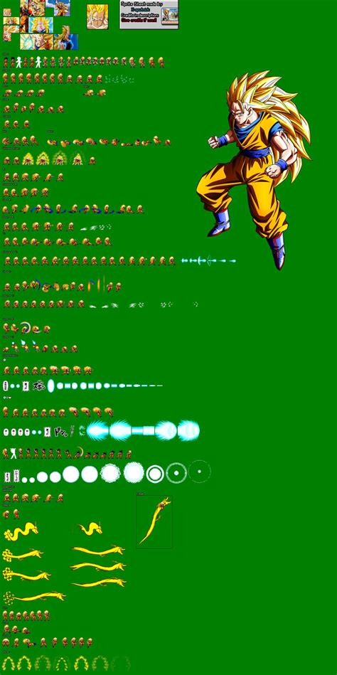 From shenron, goku would hear about the super saiyan god ritual,. Goku SSJ3 JUS Sprite Sheet (Recolor) by X-sputnick on ...