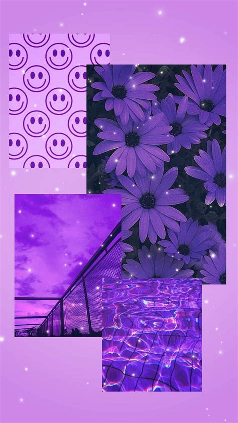 Download Dazzling Purple Flowers Aesthetic Wallpaper