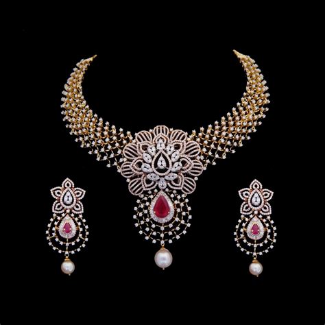 Indian Designer Diamond Necklace Set