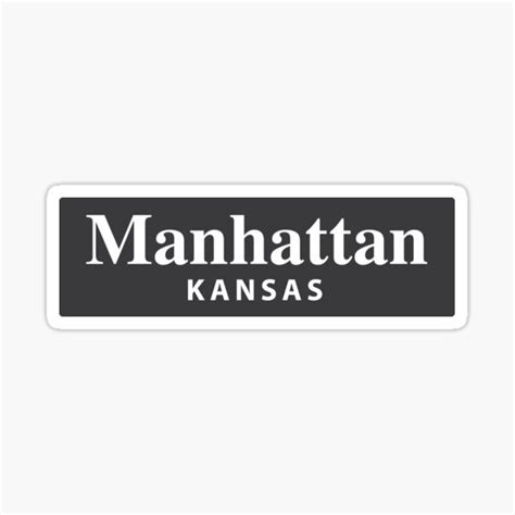 Manhattan Kansas Sticker By Everycityxd2 Redbubble