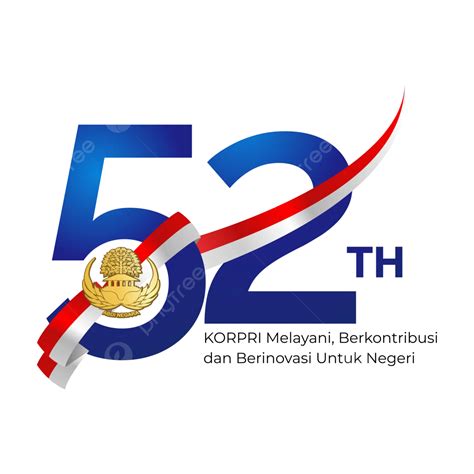Gambar Logo Rasmi Untuk Ulang Tahun Ke 52 Korpri Pada Tahun 2023 Vektor