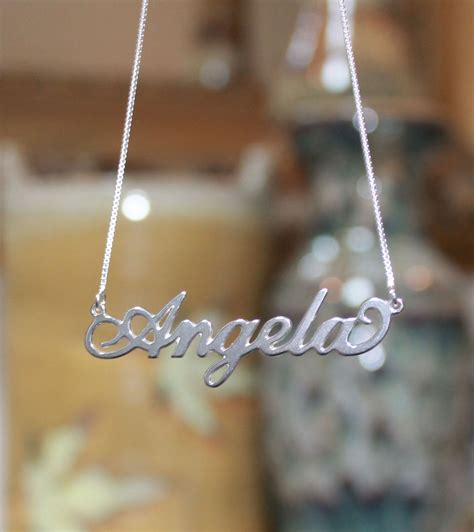 sterling silver name necklace carrie bradshaw be monogrammed