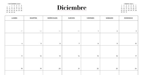 Calendario DICIEMBRE 2023 Para Imprimir En Y Pdf Gratis