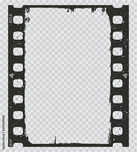 Grunge Movie Film Strip Filmstrip Frame Background Vector Old Photo